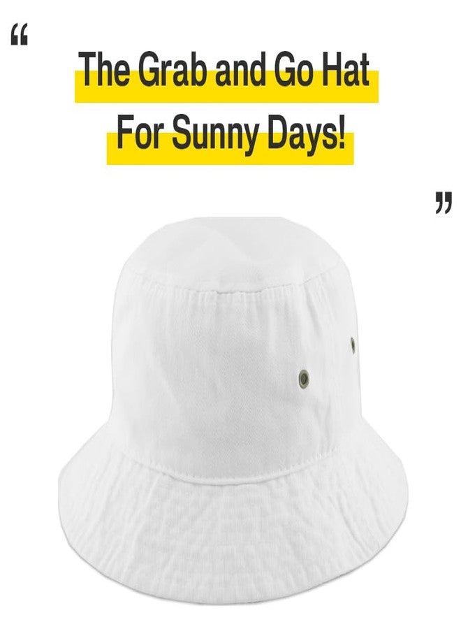 KBETHOS Women's Bucket Hat, 1. White, Large-X-Large - Image 4